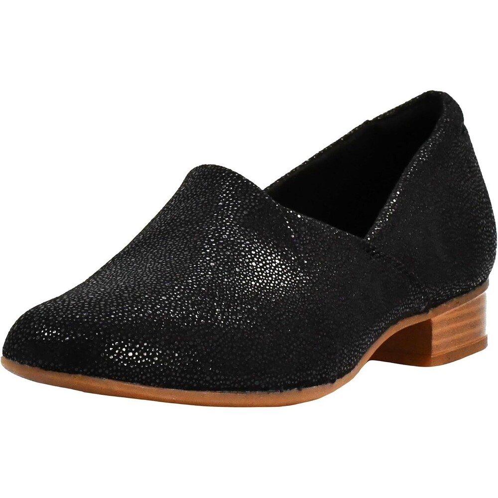 Clarks Women's Juliet Palm Loafer Flat Black Size 5